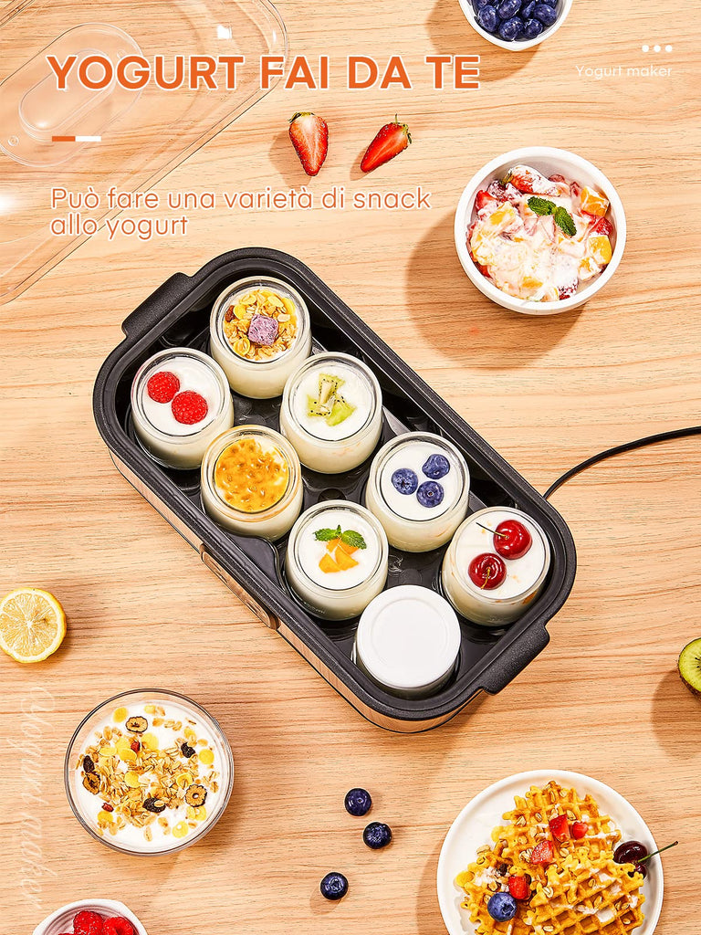 Yogurtiera Lacor HerA 1L Supersilenziosa - Timer 48h, Schermo LED, Per Yogurt, Kefir E Formaggio Fresco - Foto 7