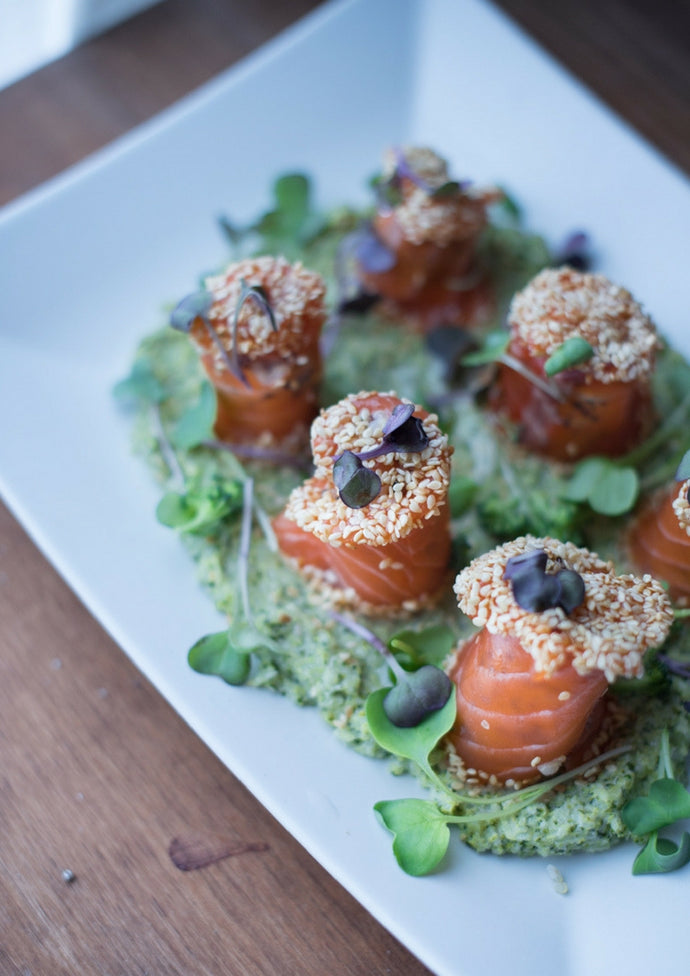 Bocconcini di salmone ripieni di quinoa