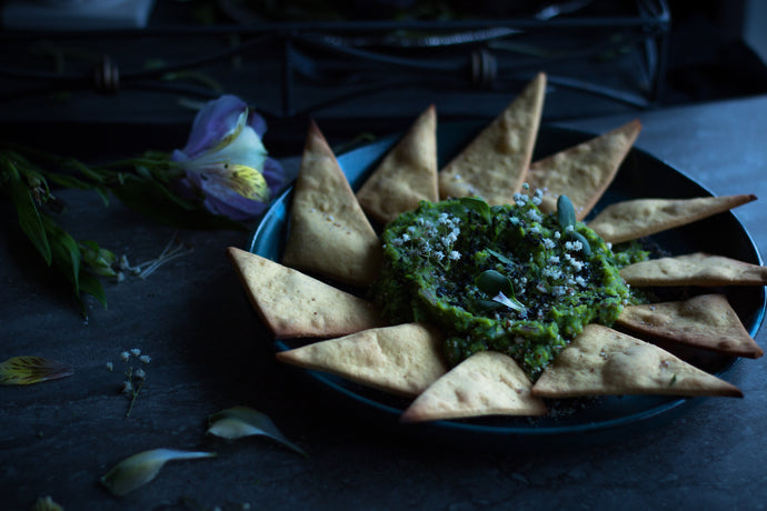Nachos con guacamole