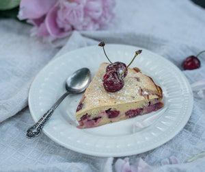 Clafoutis alle ciliegie - senza glutine, senza latticini