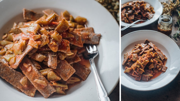 PIZZOCCHERI CON SUGO DI TACCOLE - senza glutine e latte