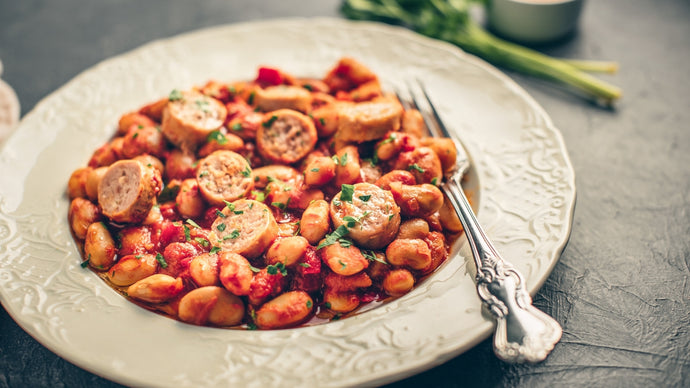 Fagioli all'uccelletto con salsiccia di tacchino