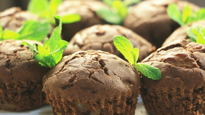Muffin al cioccolato con Pere e Noci Pecan