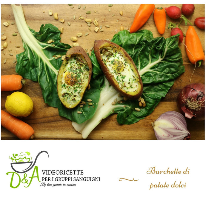 Barchette di patate dolci