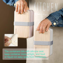 Lunchbox portapranzo Scatole bento box contenitore originale divisore bundle stile giapponese con cucchiaio e forchetta in acciaio inox (Nero)