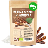 Farina di Semi di Carrube BIO-60g, 100g-per addensare gelati, creme, budini-pura al 100%-senza glutine-vegana (60g)