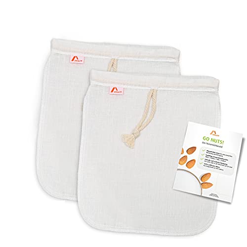 Amazy Sacchetto Filtrante per Latte Vegetale - 25 x 30 cm | 10 x 12