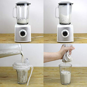 Amazy Sacchetto Filtrante per Latte Vegetale - 25 x 30 cm | 10 x 12
