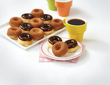 Wilton Piastra CIAMBELLINE Antiaderente 12 CAVITA’ Teglia da Forno per Mini Donuts, Acciaio, Nero