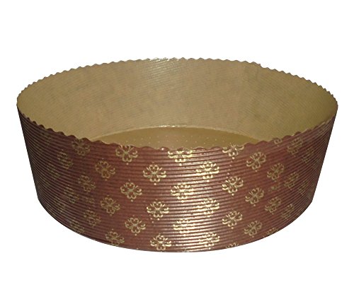 PZ 10 FORMA COTTURA PANETTONE BASSO STAMPO PER PANETTONI DIAMETRO CM 22 ALTO CM 7 DA GR 1000