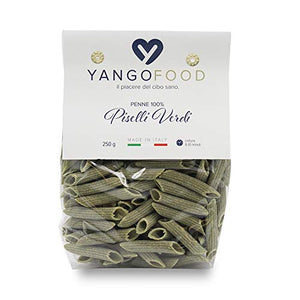 YANGO FOOD - Penne a base di Farina di Piselli Verdi - Gusto e Alta Digeribilità - Scegli di Mangiare Sano - 250g