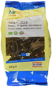 Zer% Glutine Tagliatelle a Nido di Grano Saraceno - 250 gr - [confezione da 6], Senza glutine
